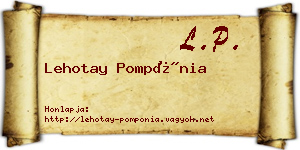 Lehotay Pompónia névjegykártya